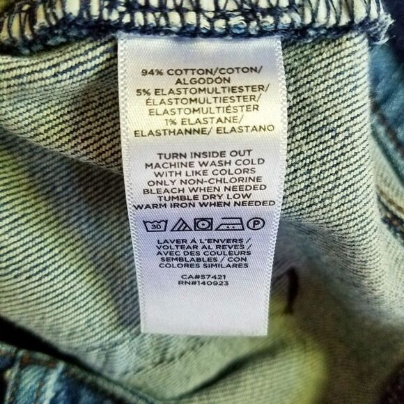 Ann Taylor LOFT Outlet Curvy Skinny Crop Jeans 14 Blue Stretch Denim - Picture 5 of 5